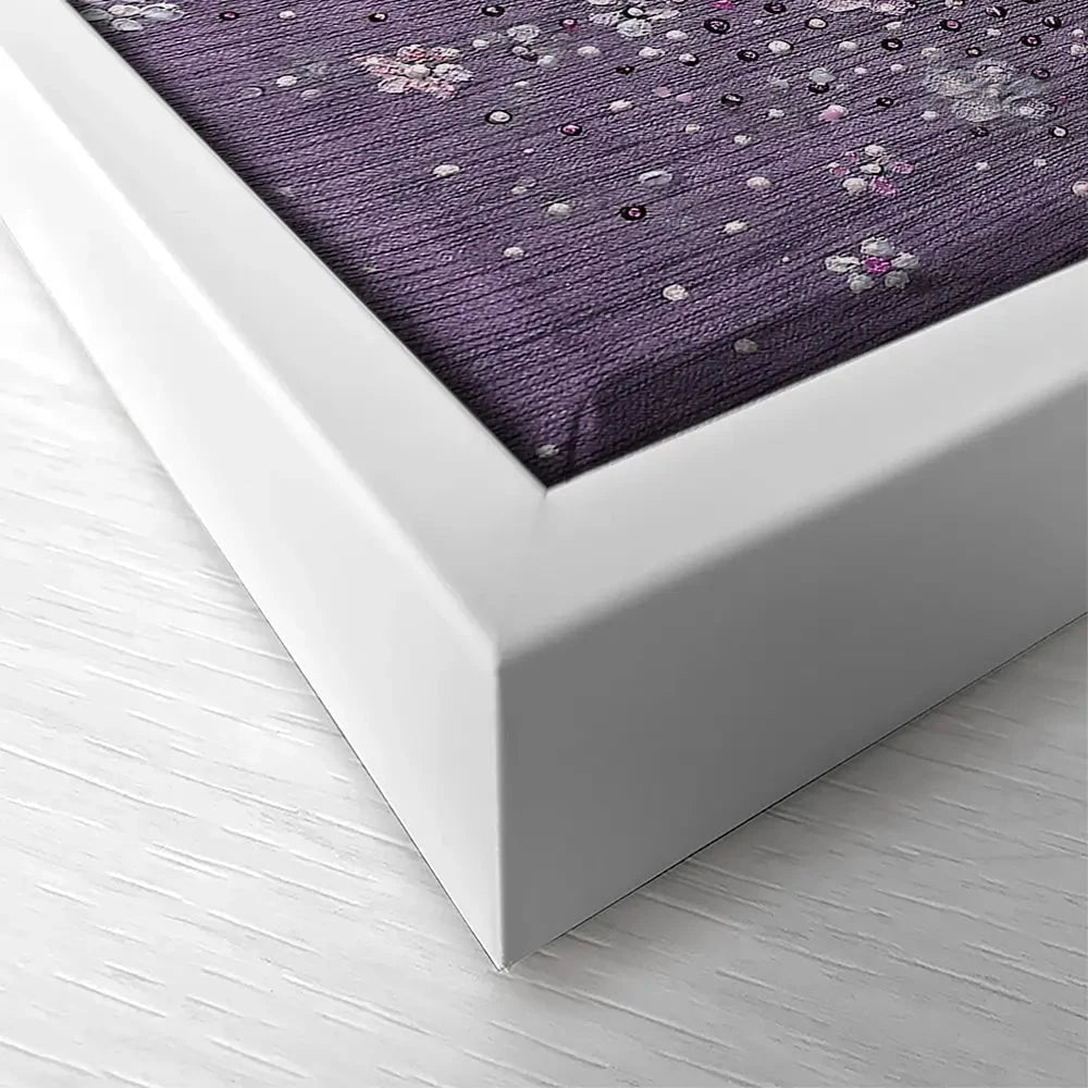 Starry Blossom Purple Square Canvas Print Starry Blossom Purple Square Canvas Print wall art product Nada Khatib