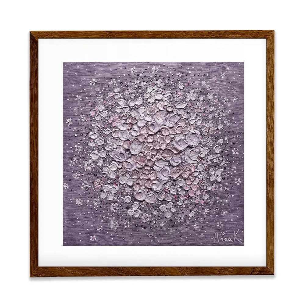 Starry Blossom Purple Square Framed Art Print Starry Blossom Purple Square Framed Art Print wall art product Nada Khatib