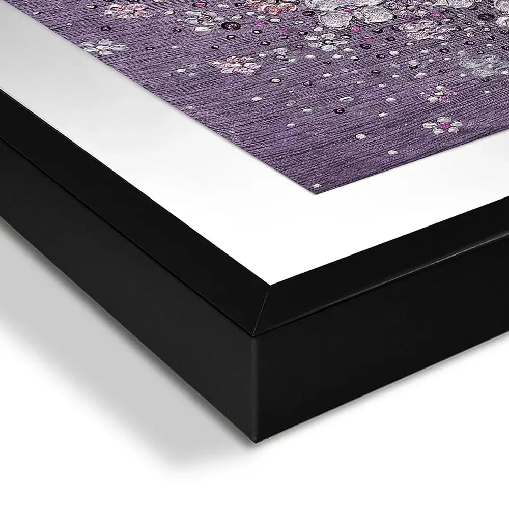 Starry Blossom Purple Square Framed Art Print Starry Blossom Purple Square Framed Art Print wall art product Nada Khatib