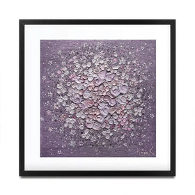 Starry Blossom Purple Square Framed Art Print Starry Blossom Purple Square Framed Art Print wall art product Nada Khatib