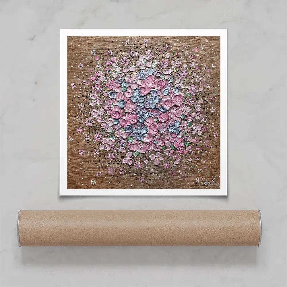Starry Blossom Square Art Print Starry Blossom Square Art Print wall art product Nada Khatib