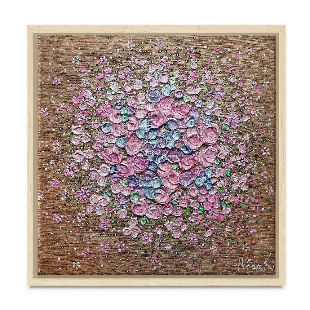 Starry Blossom Square Canvas Print Starry Blossom Square Canvas Print wall art product Nada Khatib