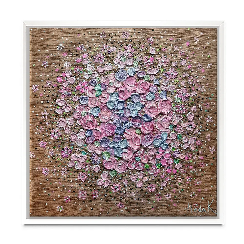 Starry Blossom Square Canvas Print Starry Blossom Square Canvas Print wall art product Nada Khatib