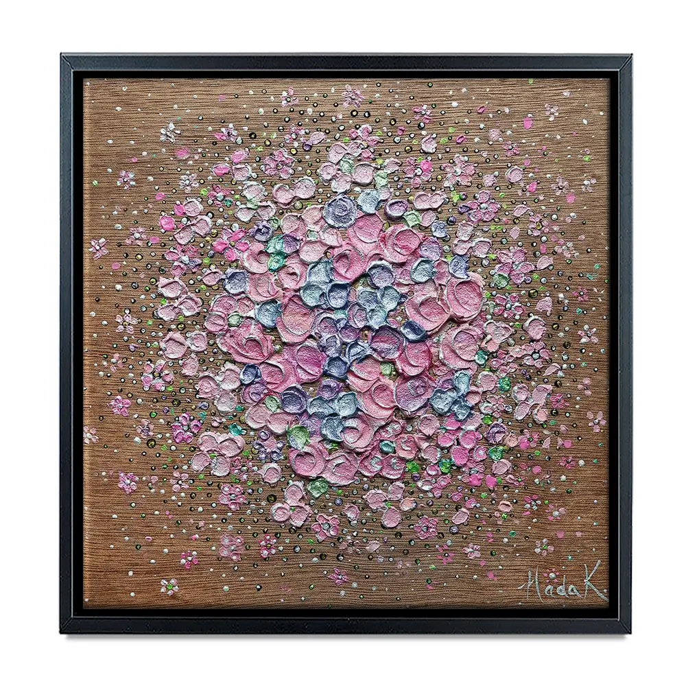 Starry Blossom Square Canvas Print Starry Blossom Square Canvas Print wall art product Nada Khatib