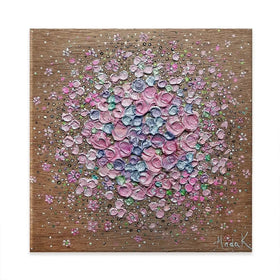 Starry Blossom Square Canvas Print Starry Blossom Square Canvas Print wall art product Nada Khatib