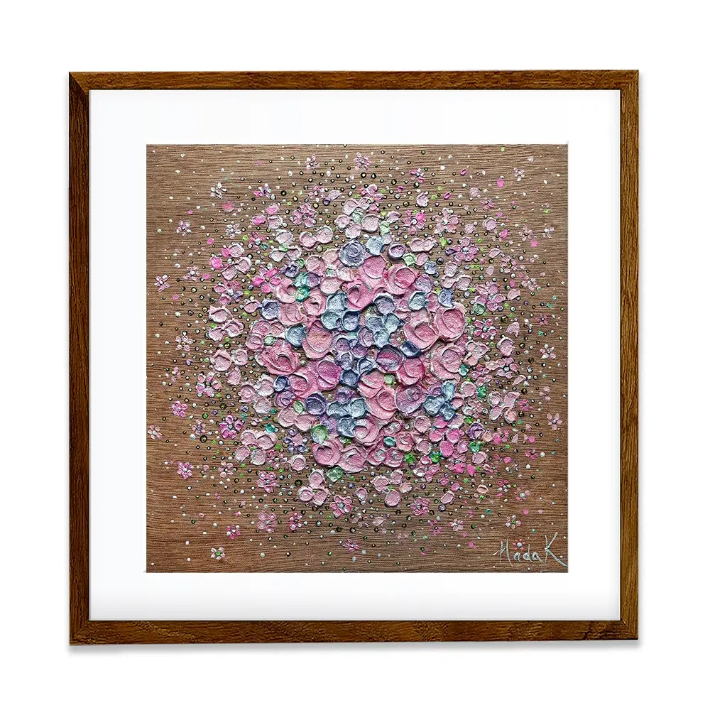 Starry Blossom Square Framed Art Print Starry Blossom Square Framed Art Print wall art product Nada Khatib
