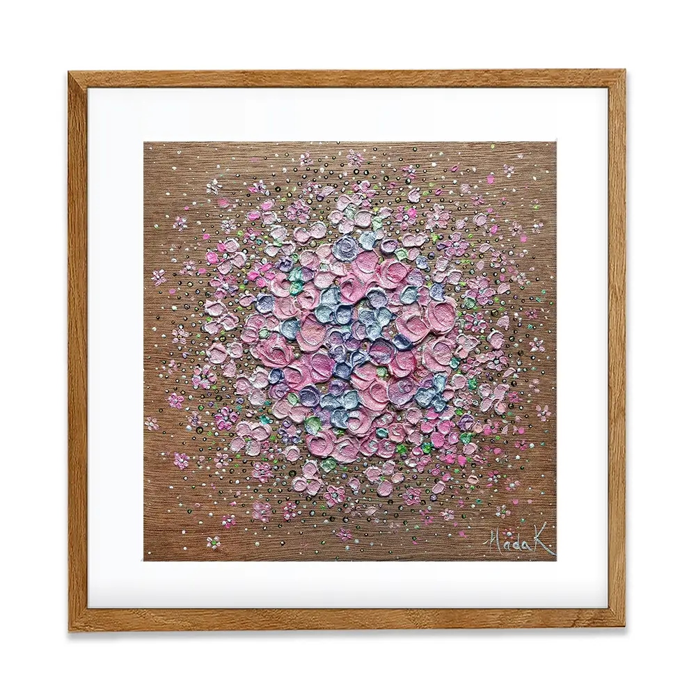Starry Blossom Square Framed Art Print Starry Blossom Square Framed Art Print wall art product Nada Khatib