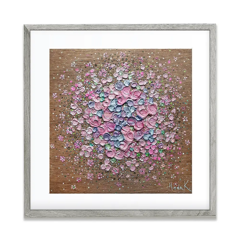 Starry Blossom Square Framed Art Print Starry Blossom Square Framed Art Print wall art product Nada Khatib