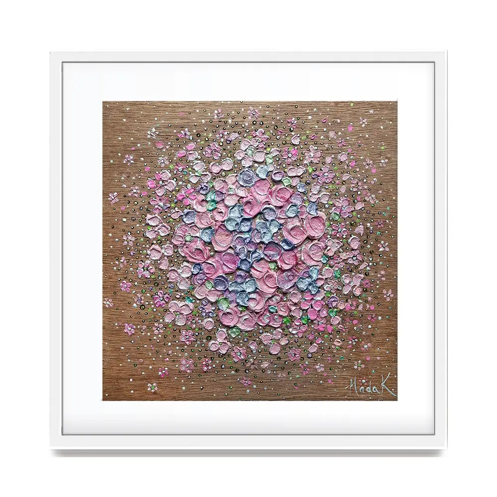 Starry Blossom Square Framed Art Print Starry Blossom Square Framed Art Print wall art product Nada Khatib