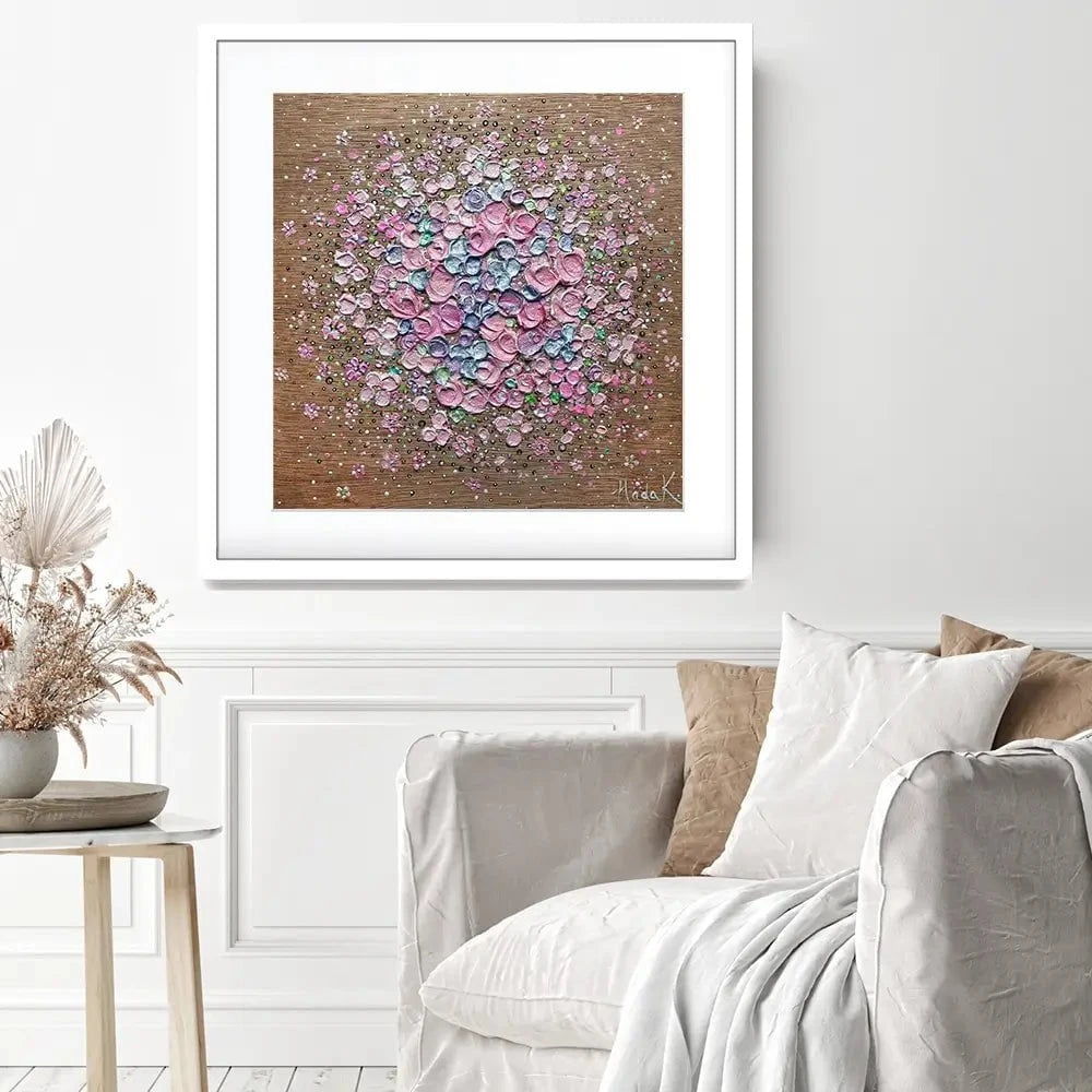 Starry Blossom Square Framed Art Print Starry Blossom Square Framed Art Print wall art product Nada Khatib