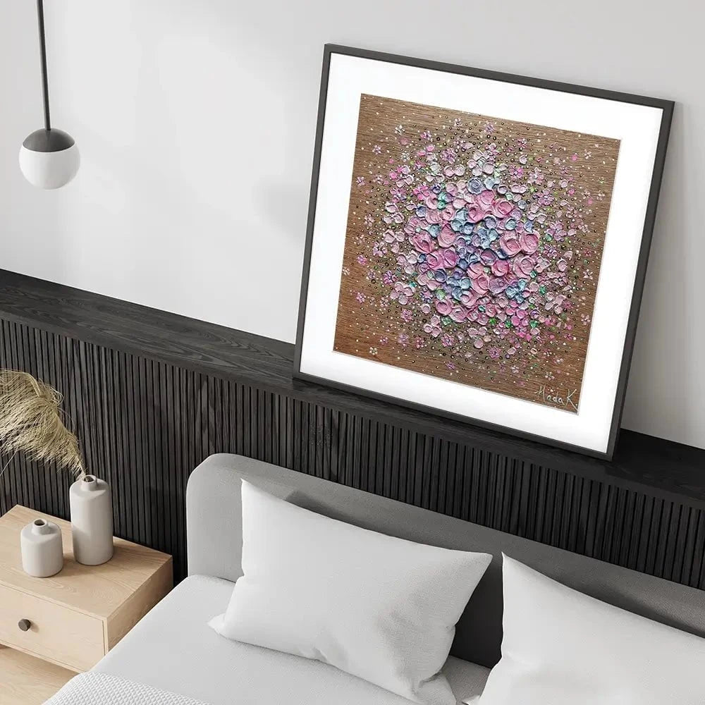 Starry Blossom Square Framed Art Print Starry Blossom Square Framed Art Print wall art product Nada Khatib