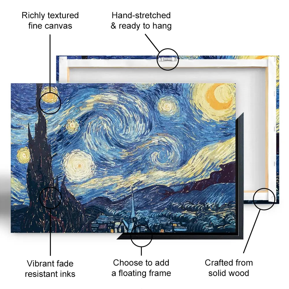 Starry Night Canvas Print Starry Night Canvas Print wall art product Vincent Van Gogh