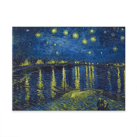 Starry Night Over The Rhône Canvas Print Starry Night Over The Rhône Canvas Print | Starry Night Artwork Design wall art product Vincent Van Gogh