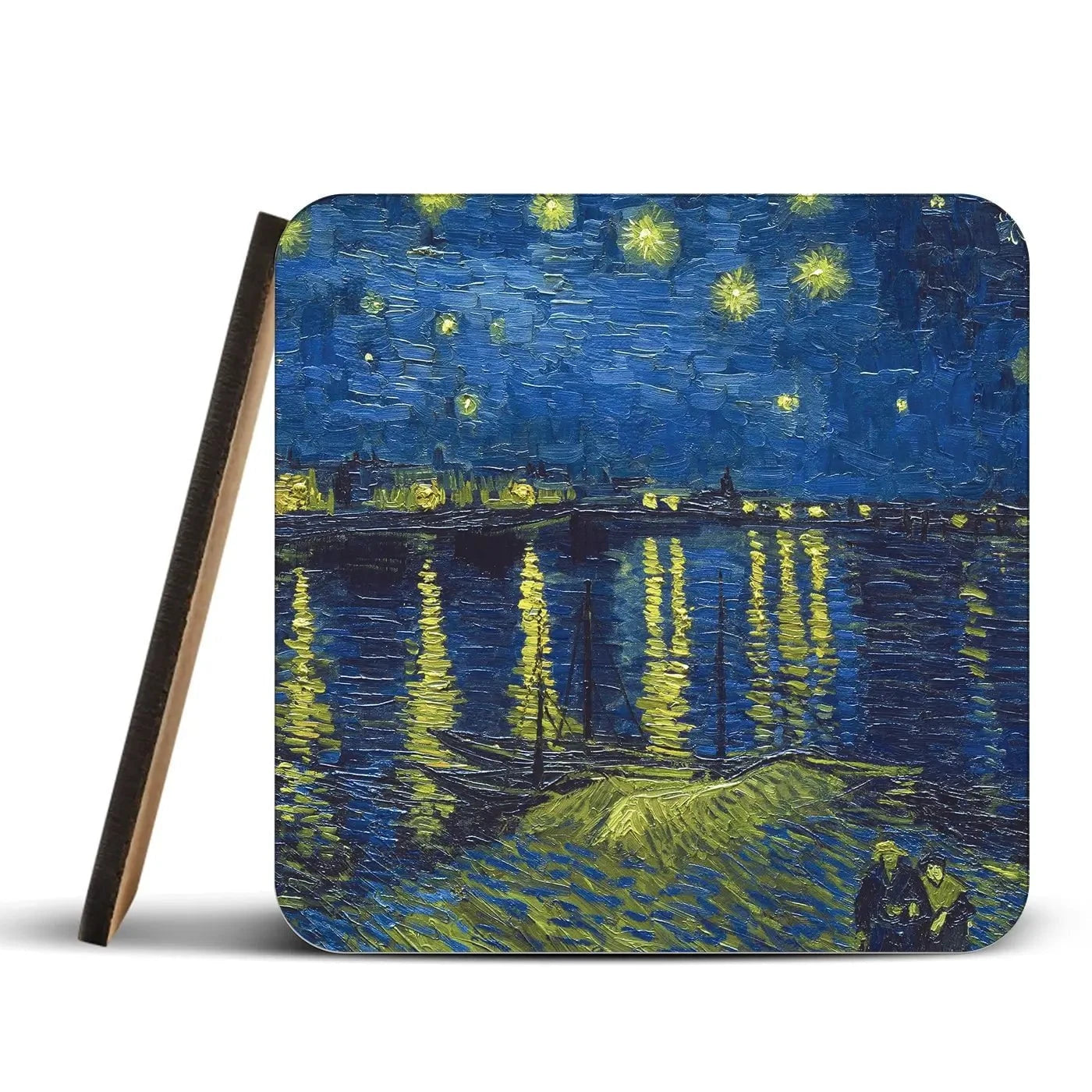 Starry Night Over The Rhône Coaster Set Starry Night Over The Rhône Coaster Set | Starry Night Coaster Design wall art product Vincent Van Gogh
