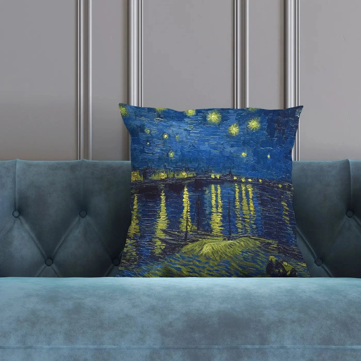 Starry Night Over The Rhône Cushion Starry Night Over The Rhône Cushion wall art product Vincent Van Gogh
