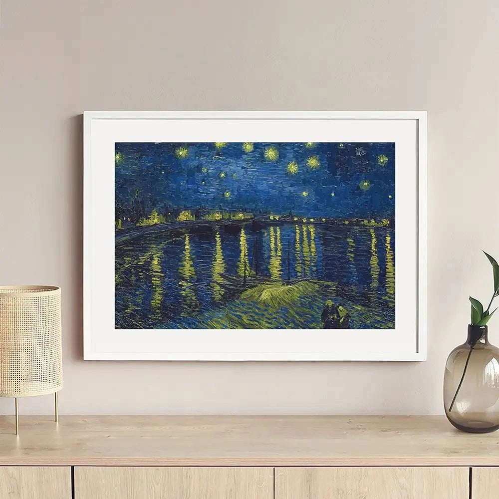 Starry Night Over The Rhône Framed Art Print Starry Night Over The Rhône Framed Art Print | Starry Night Framed Art wall art product Vincent Van Gogh