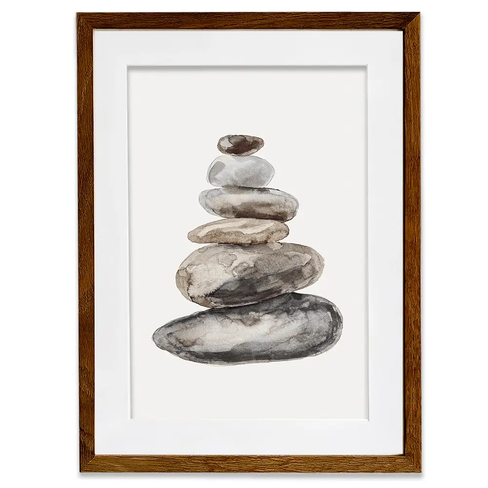 Stone Balance Framed Art Print Stone Balance Framed Art Print wall art product Treechild