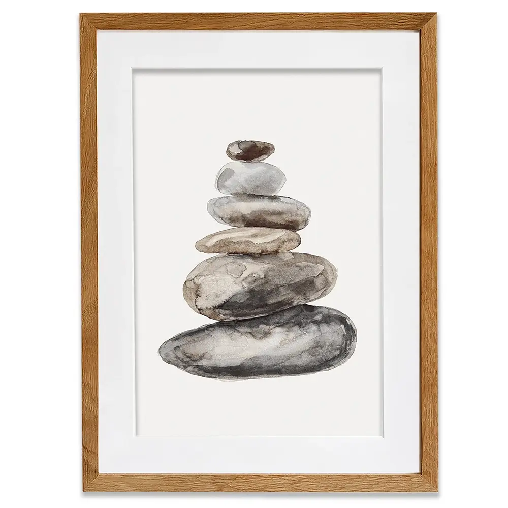 Stone Balance Framed Art Print Stone Balance Framed Art Print wall art product Treechild