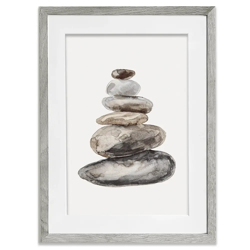 Stone Balance Framed Art Print Stone Balance Framed Art Print wall art product Treechild