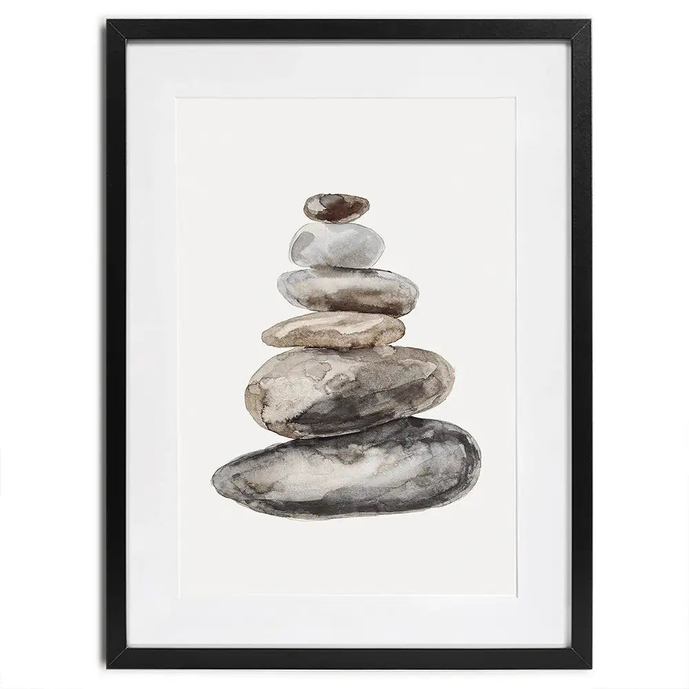 Stone Balance Framed Art Print Stone Balance Framed Art Print wall art product Treechild