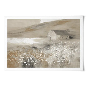 Stone Barn Wildflower Meadow Art Print Stone Barn Wildflower Meadow Art Print wall art product Chromatic Storm Studio