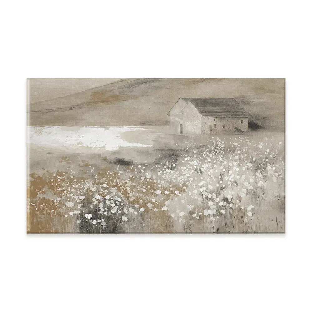 Stone Barn Wildflower Meadow Canvas Print Stone Barn Wildflower Meadow Canvas Print wall art product Chromatic Storm Studio