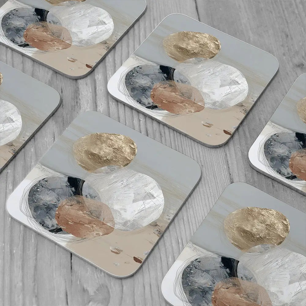 Stone Cluster Soft Coaster Set Stone Cluster Soft Coaster Set wall art product Chromatic Storm Studio