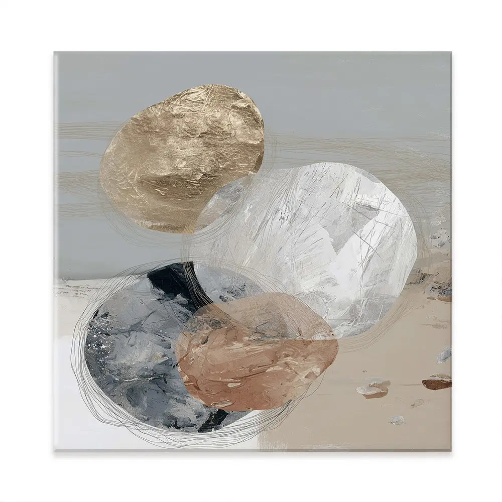 Stone Cluster Soft Square Canvas Print Stone Cluster Soft Square Canvas Print wall art product Chromatic Storm Studio
