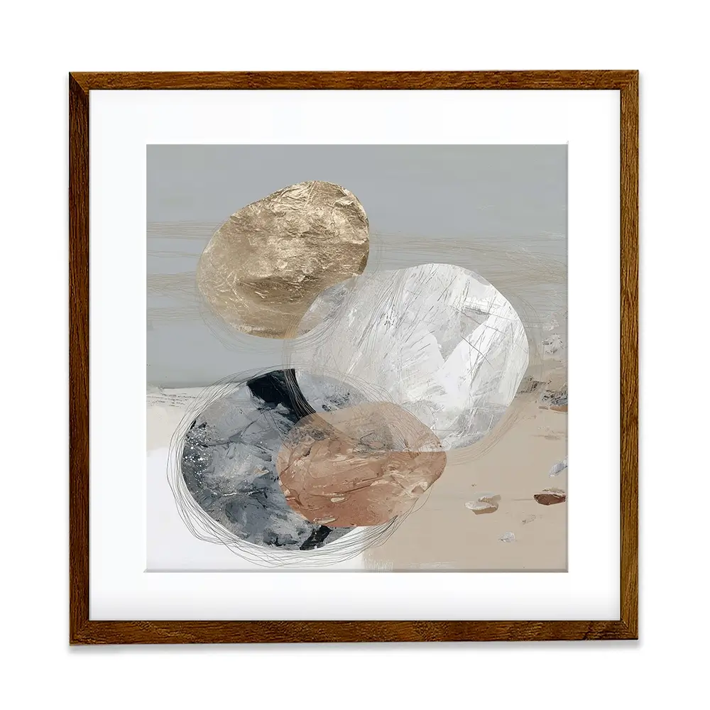 Stone Cluster Soft Square Framed Art Print Stone Cluster Soft Square Framed Art Print wall art product Chromatic Storm Studio