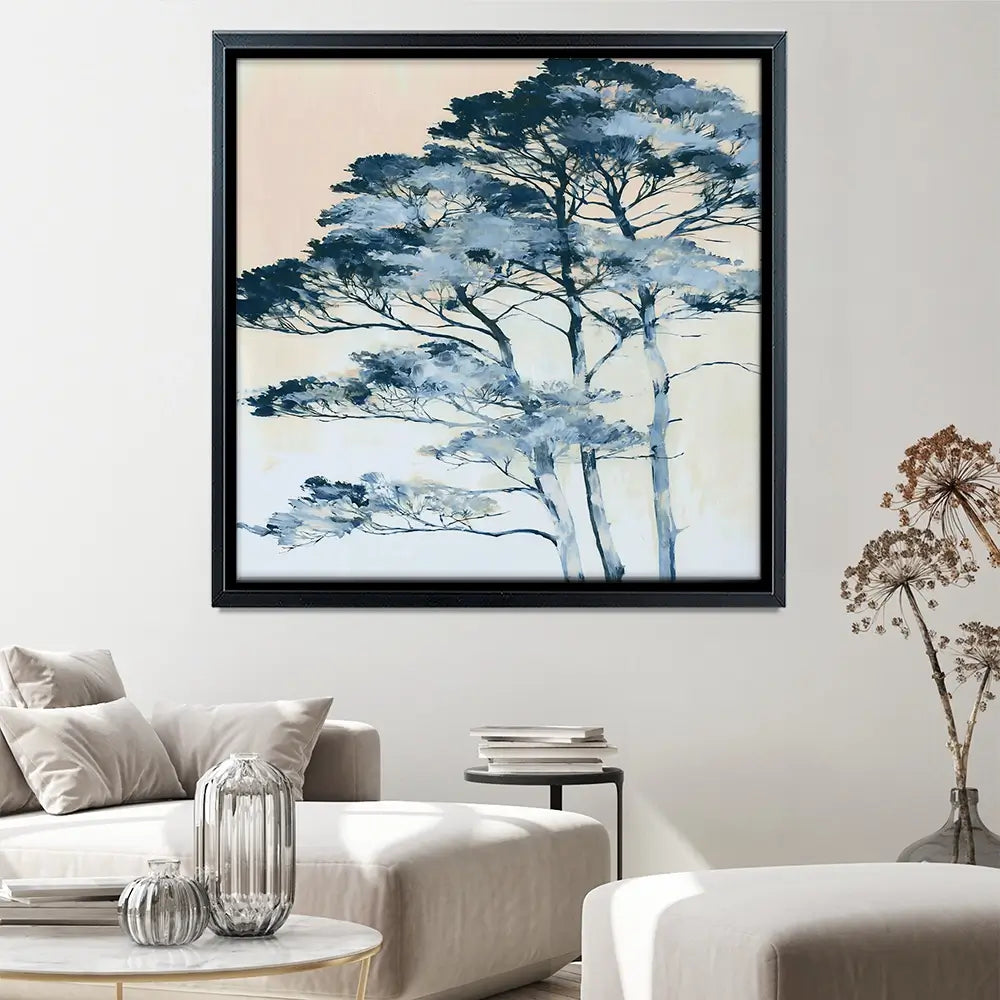 Stone Pines Modern Minimal Square Canvas Print Stone Pines Modern Minimal Square Canvas Print wall art product Chromatic Storm Studio