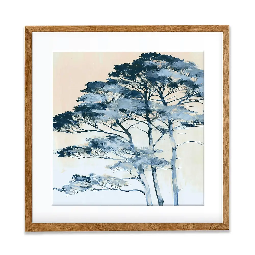 Stone Pines Modern Minimal Square Framed Art Print Stone Pines Modern Minimal Square Framed Art Print wall art product Chromatic Storm Studio