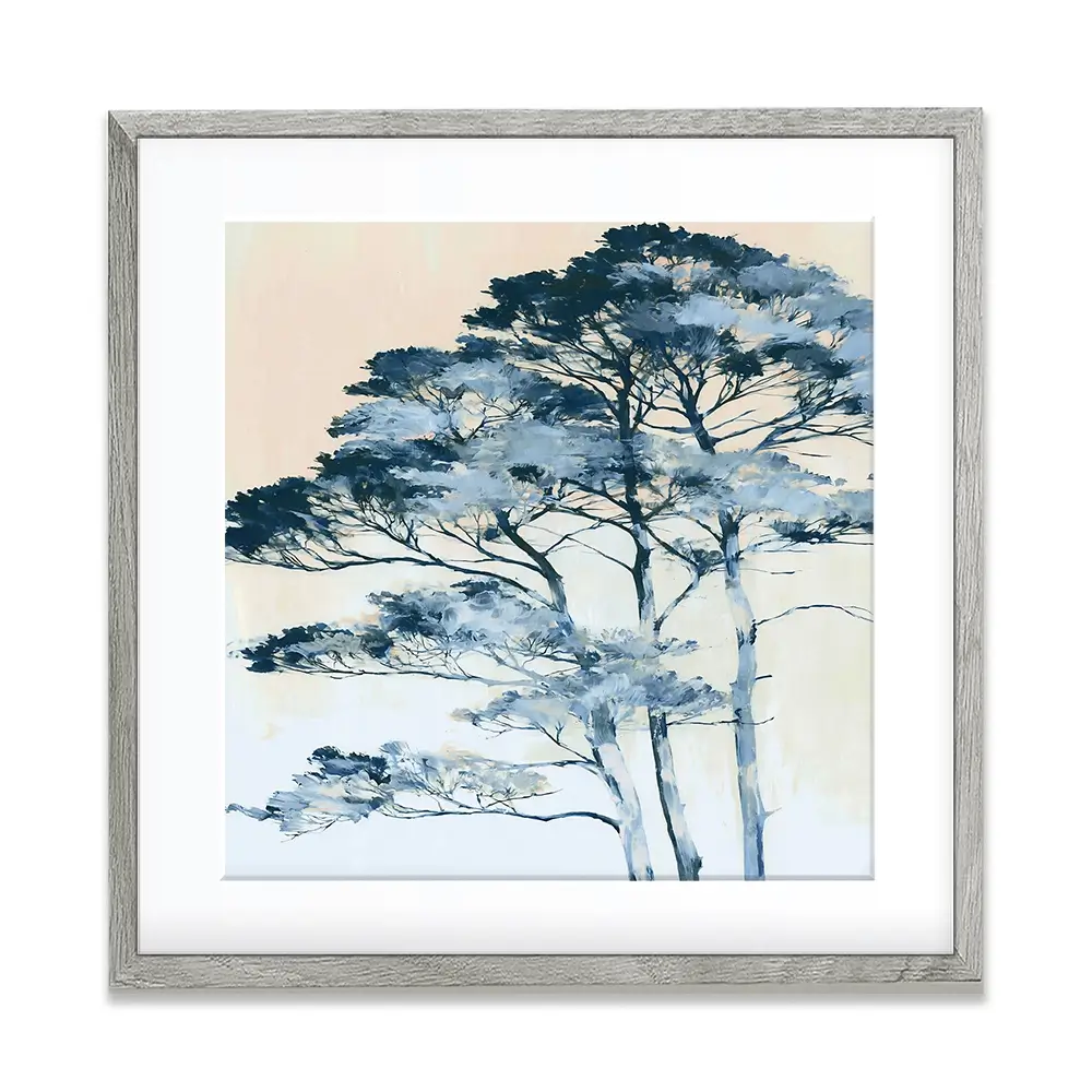 Stone Pines Modern Minimal Square Framed Art Print Stone Pines Modern Minimal Square Framed Art Print wall art product Chromatic Storm Studio