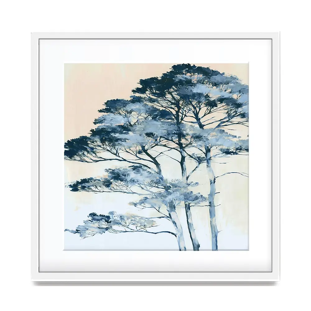 Stone Pines Modern Minimal Square Framed Art Print Stone Pines Modern Minimal Square Framed Art Print wall art product Chromatic Storm Studio