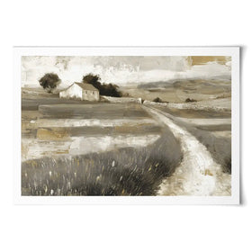 Stone Wall Cottage Art Print Stone Wall Cottage Art Print wall art product Chromatic Storm Studio