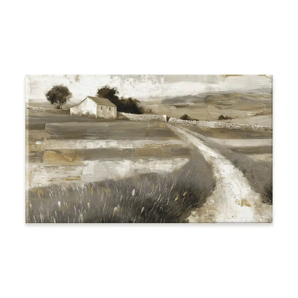 Stone Wall Cottage Canvas Print Stone Wall Cottage Canvas Print wall art product Chromatic Storm Studio