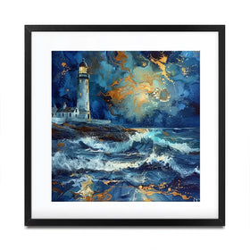 Stormy Lighthouse Framed Art Print Stormy Lighthouse Framed Art Print wall art product David Alexander Elder
