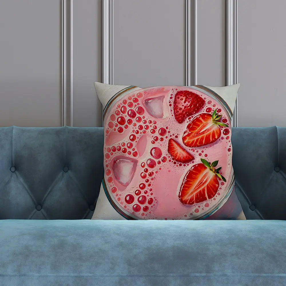 Strawberry Daiquiri Cocktail Cushion Strawberry Daiquiri Cocktail Cushion wall art product David Alexander Elder