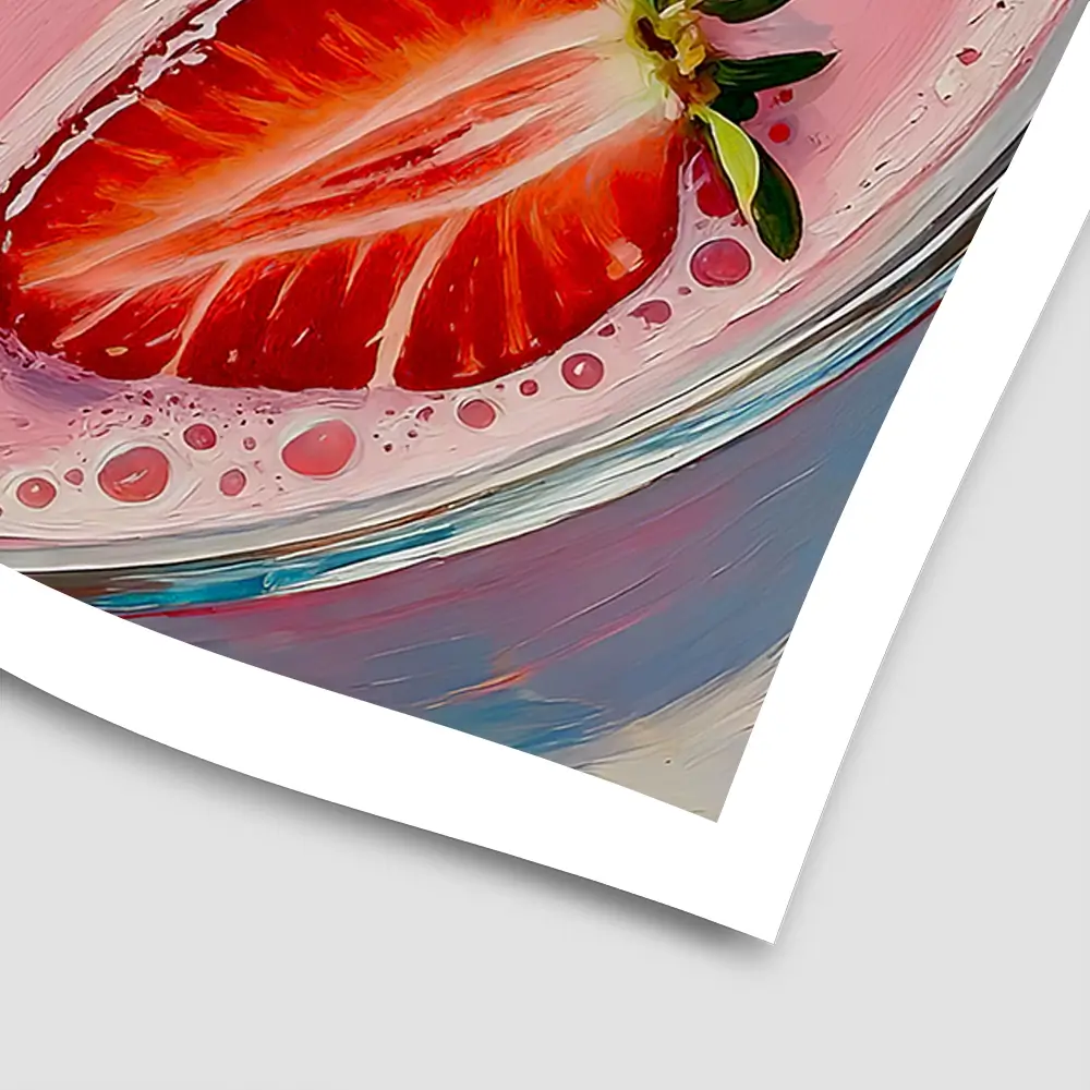 Strawberry Daiquiri Cocktail Square Art Print Strawberry Daiquiri Cocktail Square Art Print wall art product David Alexander Elder