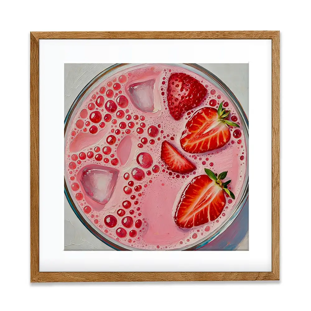 Strawberry Daiquiri Cocktail Square Framed Art Print Strawberry Daiquiri Cocktail Square Framed Art Print wall art product David Alexander Elder