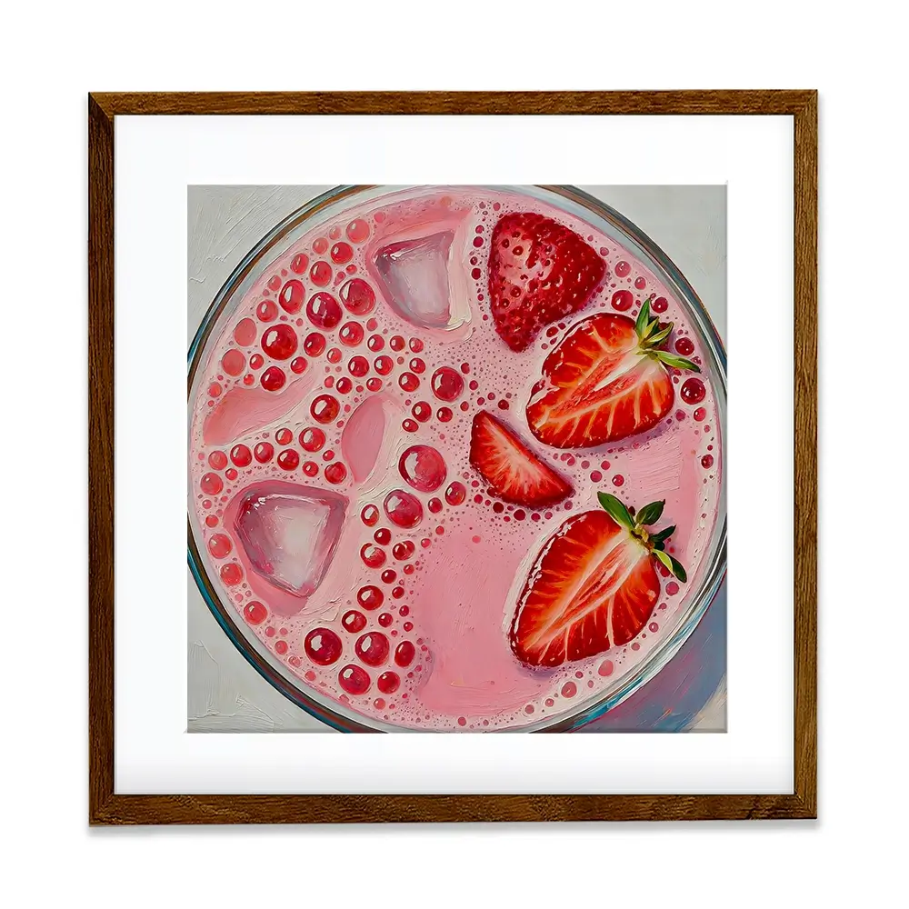 Strawberry Daiquiri Cocktail Square Framed Art Print Strawberry Daiquiri Cocktail Square Framed Art Print wall art product David Alexander Elder