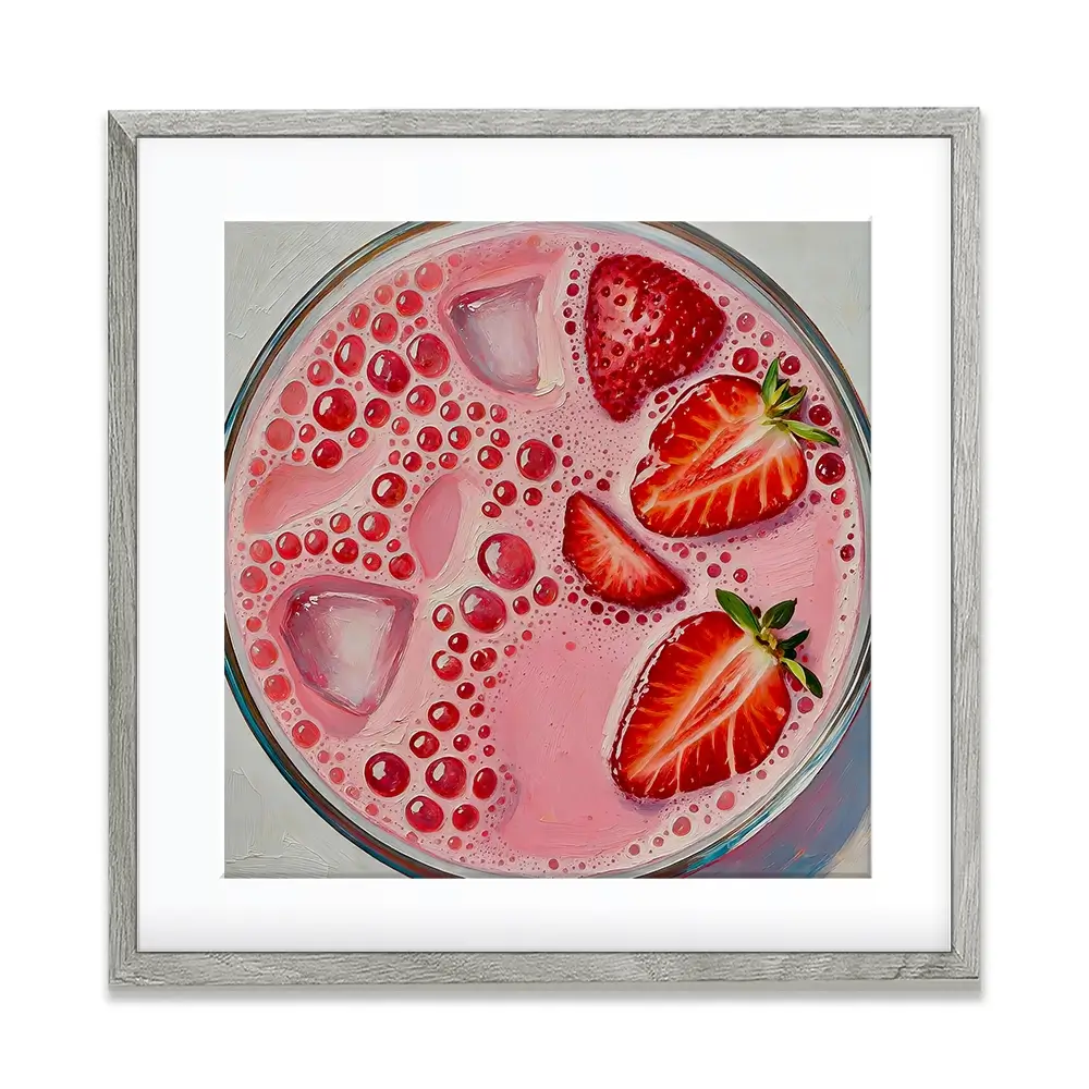 Strawberry Daiquiri Cocktail Square Framed Art Print Strawberry Daiquiri Cocktail Square Framed Art Print wall art product David Alexander Elder