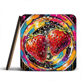 Strawberry Sparkler Cocktail Coaster Set Strawberry Sparkler Cocktail Coaster Set wall art product David Alexander Elder