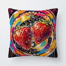 Strawberry Sparkler Cocktail Cushion Strawberry Sparkler Cocktail Cushion wall art product David Alexander Elder