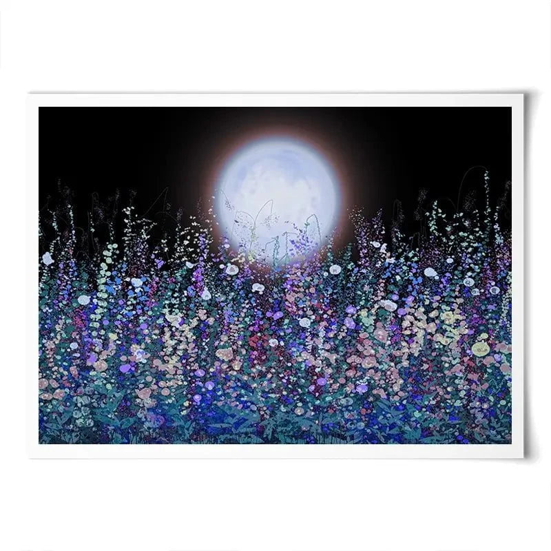 Strawberry Supermoon Rises Over The Meadow At Twilight Art Print Strawberry Supermoon Rises Over The Meadow At Twilight Art Print wall art product Lena Owens - Independent