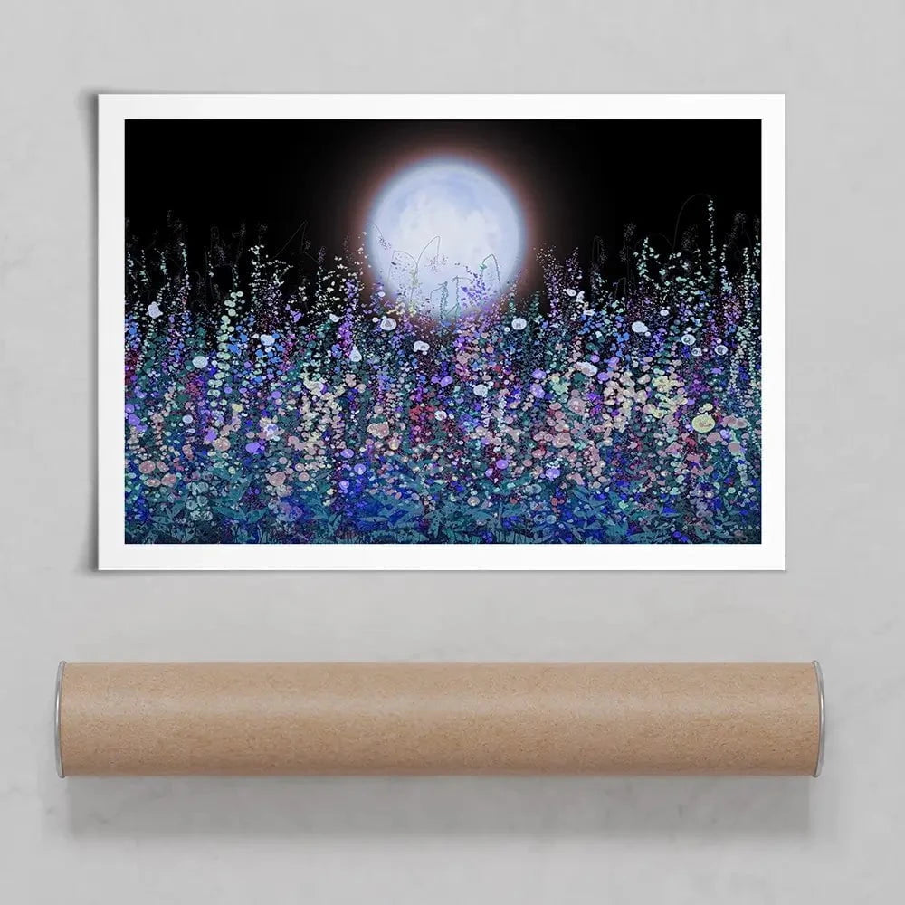 Strawberry Supermoon Rises Over The Meadow At Twilight Art Print Strawberry Supermoon Rises Over The Meadow At Twilight Art Print wall art product Lena Owens - Independent