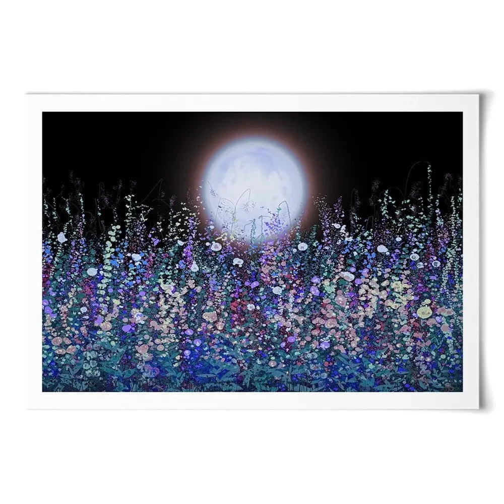 Strawberry Supermoon Rises Over The Meadow At Twilight Art Print Strawberry Supermoon Rises Over The Meadow At Twilight Art Print wall art product Lena Owens - Independent
