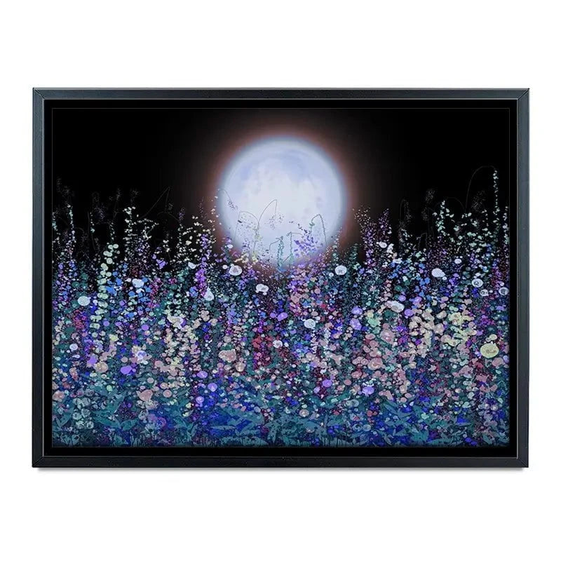 Strawberry Supermoon Rises Over The Meadow At Twilight Canvas Print Strawberry Supermoon Rises Over The Meadow At Twilight Canvas Print wall art product Lena Owens - Independent