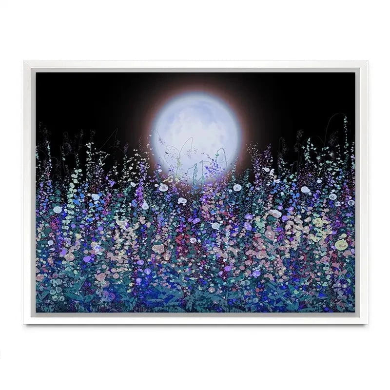 Strawberry Supermoon Rises Over The Meadow At Twilight Canvas Print Strawberry Supermoon Rises Over The Meadow At Twilight Canvas Print wall art product Lena Owens - Independent