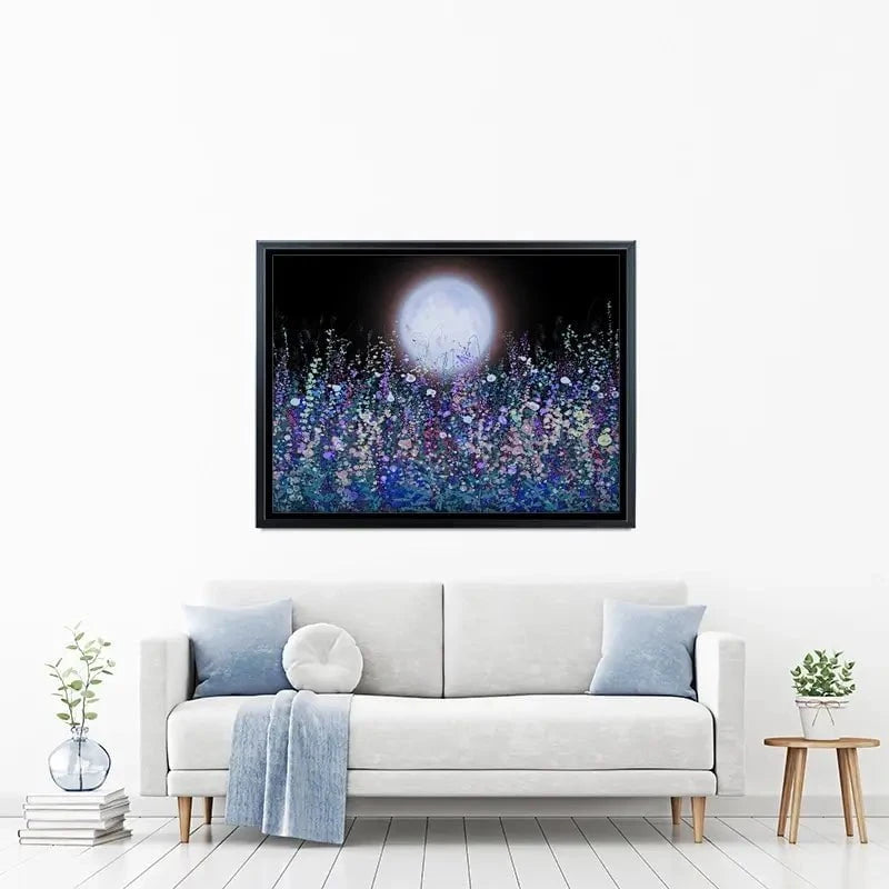 Strawberry Supermoon Rises Over The Meadow At Twilight Canvas Print Strawberry Supermoon Rises Over The Meadow At Twilight Canvas Print wall art product Lena Owens - Independent