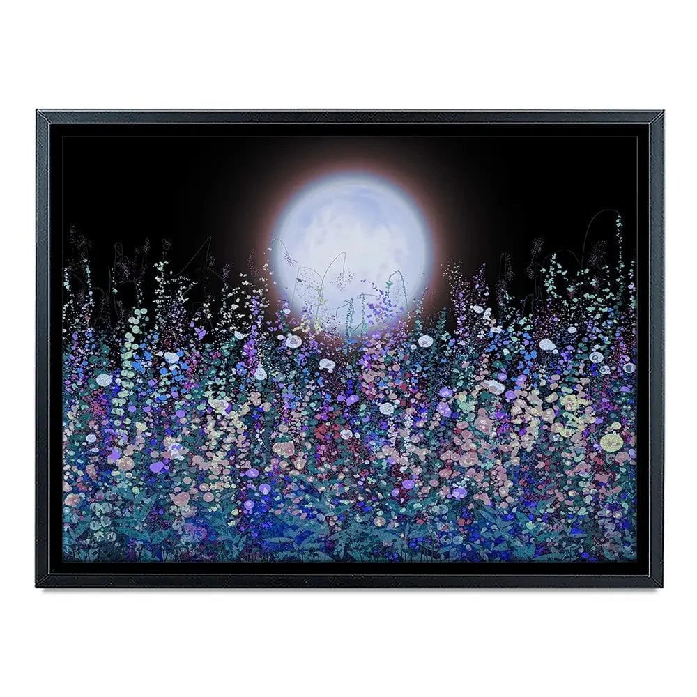 Strawberry Supermoon Rises Over The Meadow At Twilight Canvas Print Strawberry Supermoon Rises Over The Meadow At Twilight Canvas Print wall art product Lena Owens - Independent